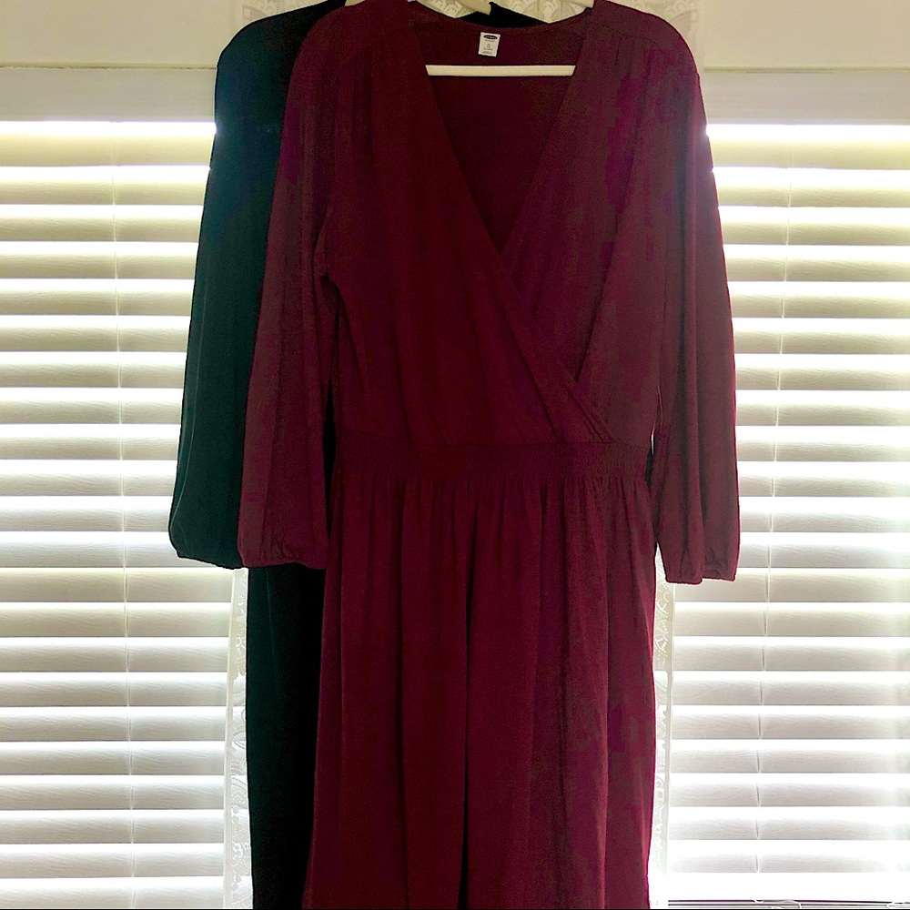 Set of two Old Navy faux wrap dresses